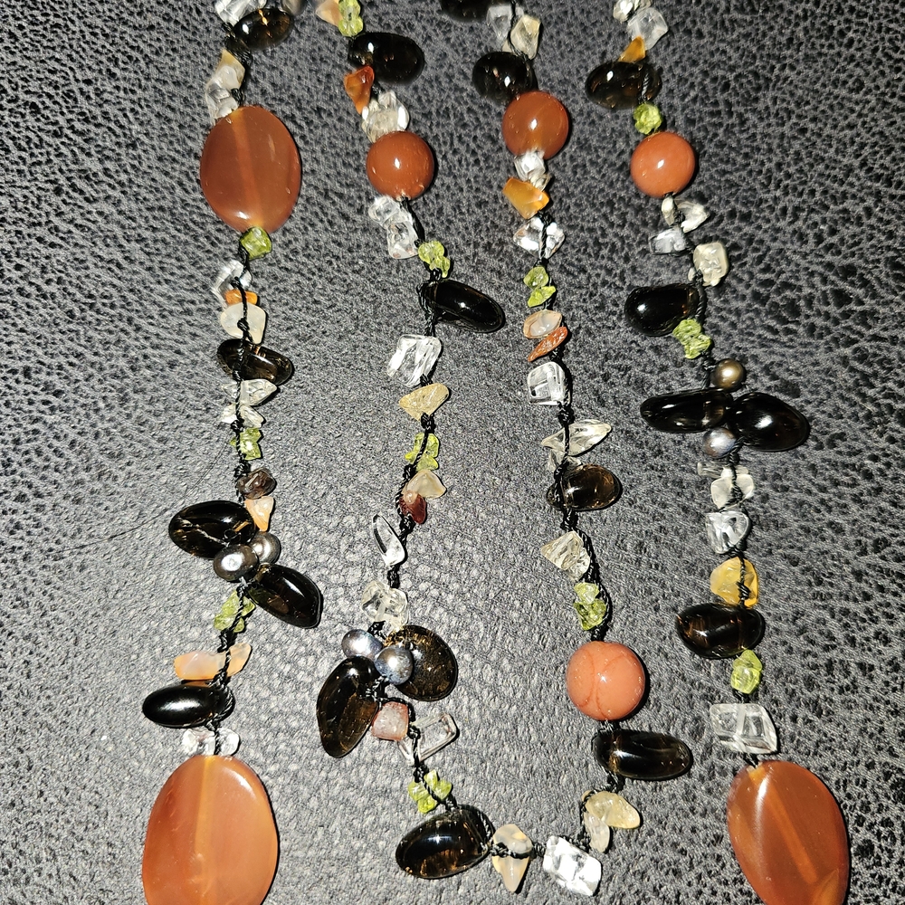 Multi-Color Beaded Necklace Strand